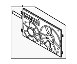 1K0121205AJ - Cooling System: Shroud for Audi: A3, A3 Quattro, TT, TT Quattro, TT RS Quattro, TTS Quattro Image