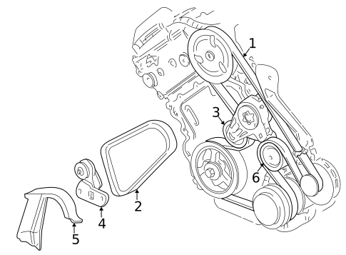 Belts & Pulleys for 2004 Pontiac Bonneville #0