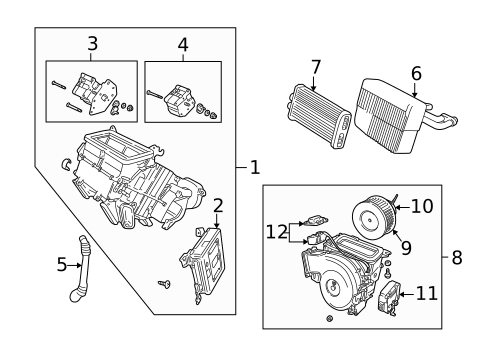 Evaporator & Heater Components for 2001 Jaguar XJR #0