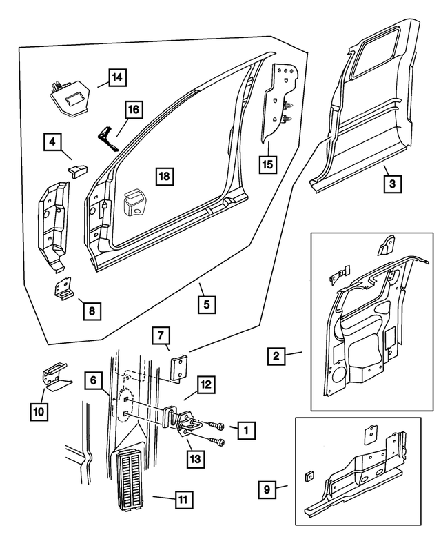 6503120 - Body Sheet Metal Except Doors: Button Head Torx Screw And Washer for Mopar Image
