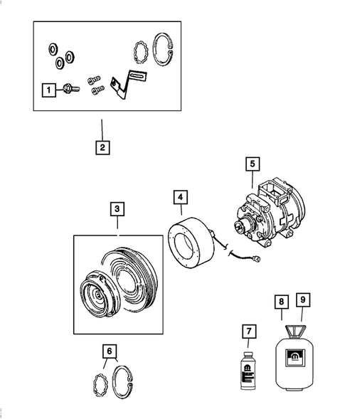 Air Conditioner Compressor and Mounting for 2015 Dodge Durango #0
