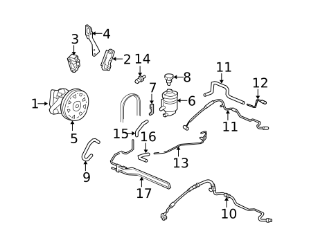 Pump & Hoses for 2004 Acura TL #0