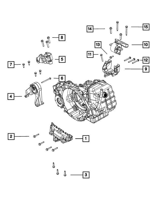 6102233AA - 62TE; 6-Speed; Automatic Transaxle: Hex Head Bolt And Coned Washer for Mopar Image
