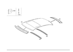 2036501201 - Roof: Roof Frame for Mercedes-Benz: C230, C240, C280, C32 AMG, C320, C350, C55 AMG Image