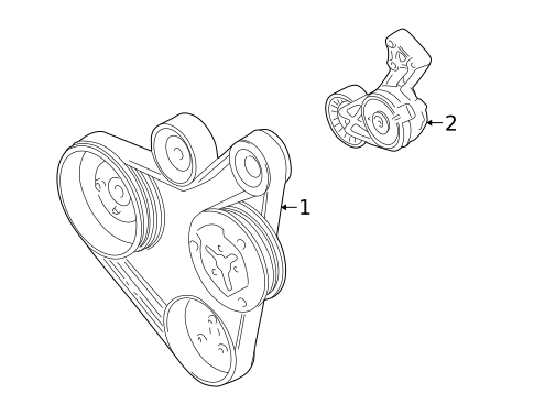 Belts & Pulleys for 2002 Volkswagen Golf #0