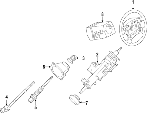 Steering Column for 2023 Nissan TITAN #0
