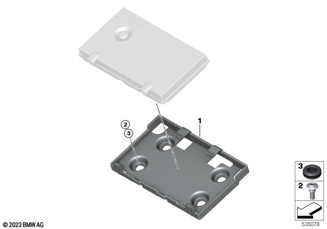 84107107999 - Audio, Navigation, Information Systems: Control Unit Bracket, Telematics -  for BMW-Motorrad Image