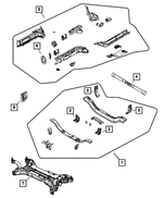 5160195AD - : Radiator Closure Panel Crossmember for Mopar Image