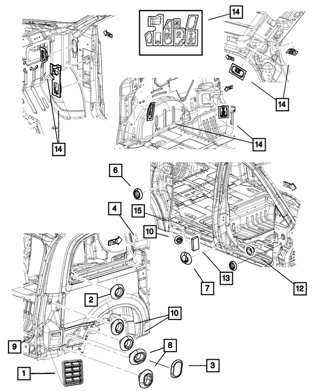 5109588AA - Body Sheet Metal Except Doors: Body Plug for Mopar Image