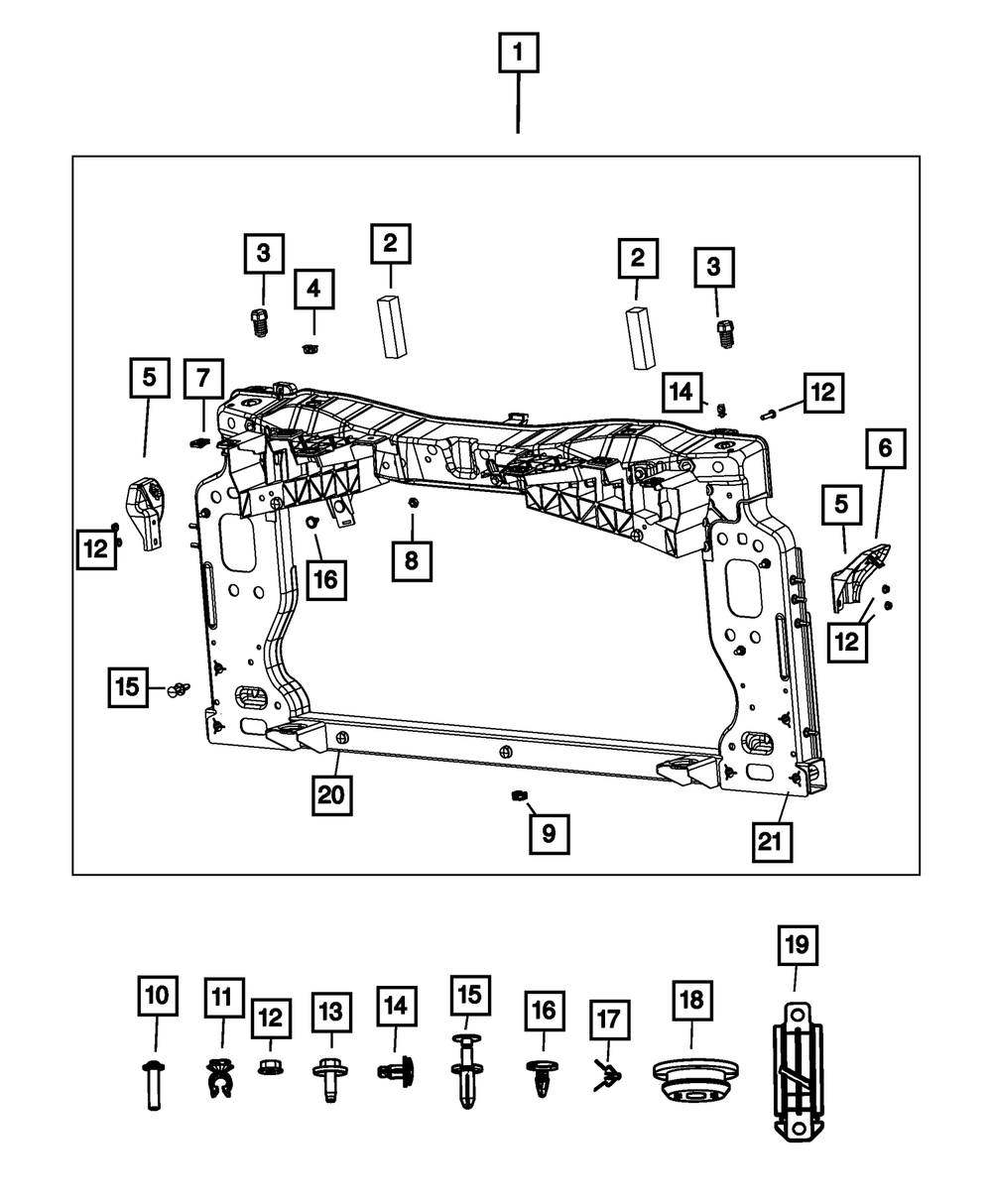 Hex Flange Head Screw And Washer - Mopar (6510274AA)