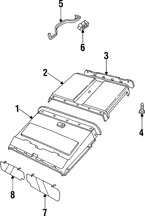 Interior Trim - Roof for 1997 Land Rover Defender 90 #0
