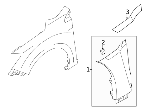Exterior Trim - Fender for 2021 Subaru WRX #0