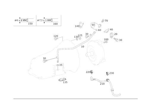 Attached Parts for Transmission, Oil Filler Pipe for 2003 Mercedes-Benz G55 AMG #0