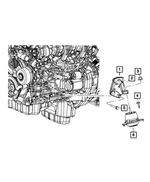 4726023AB - 3.6L Gas; Engine: Engine Mount Bracket, Left Side for Mopar Image