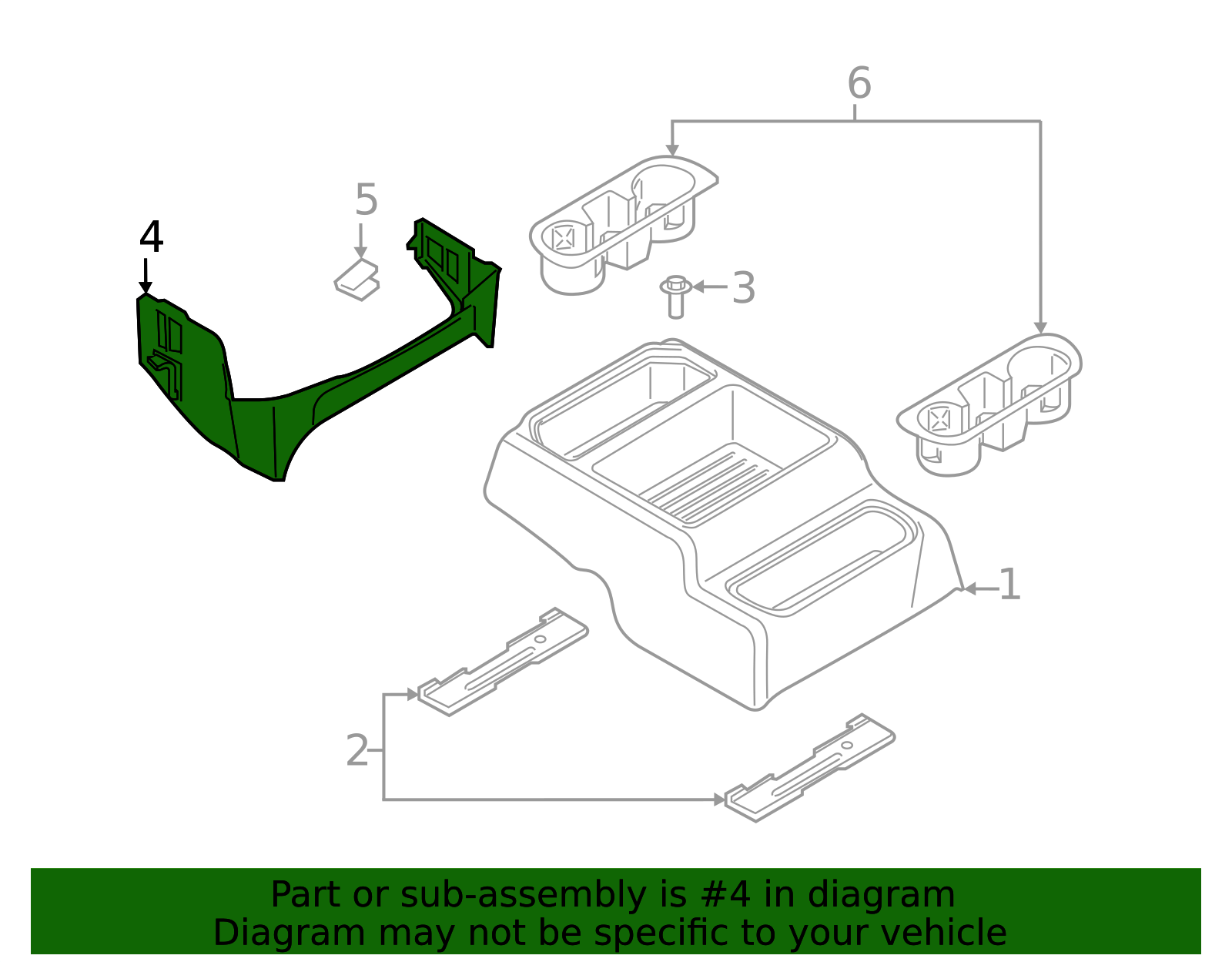 Console Panel FL3Z-1504608-DB - Interior Organization Restored ...