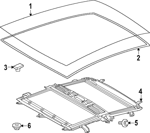 Glass Roof Panel for 2023 Toyota Prius #0