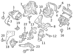 7119904524 - Cooling System: Mount Bracket Bolt for BMW Image
