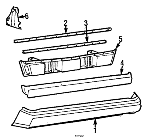 Bumper Assembly - Rear for 1986 Dodge Conquest #0
