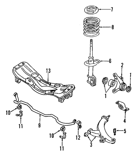 Front Suspension for 2005 Saab 9-2X #0