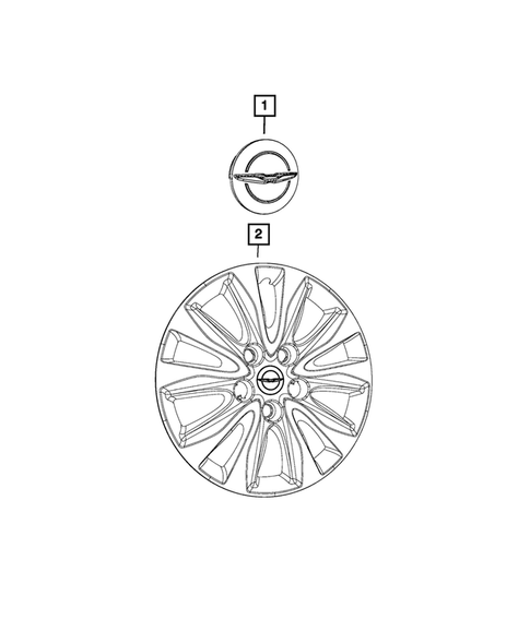 Wheel Covers and Center Caps for 2019 Chrysler Pacifica #0