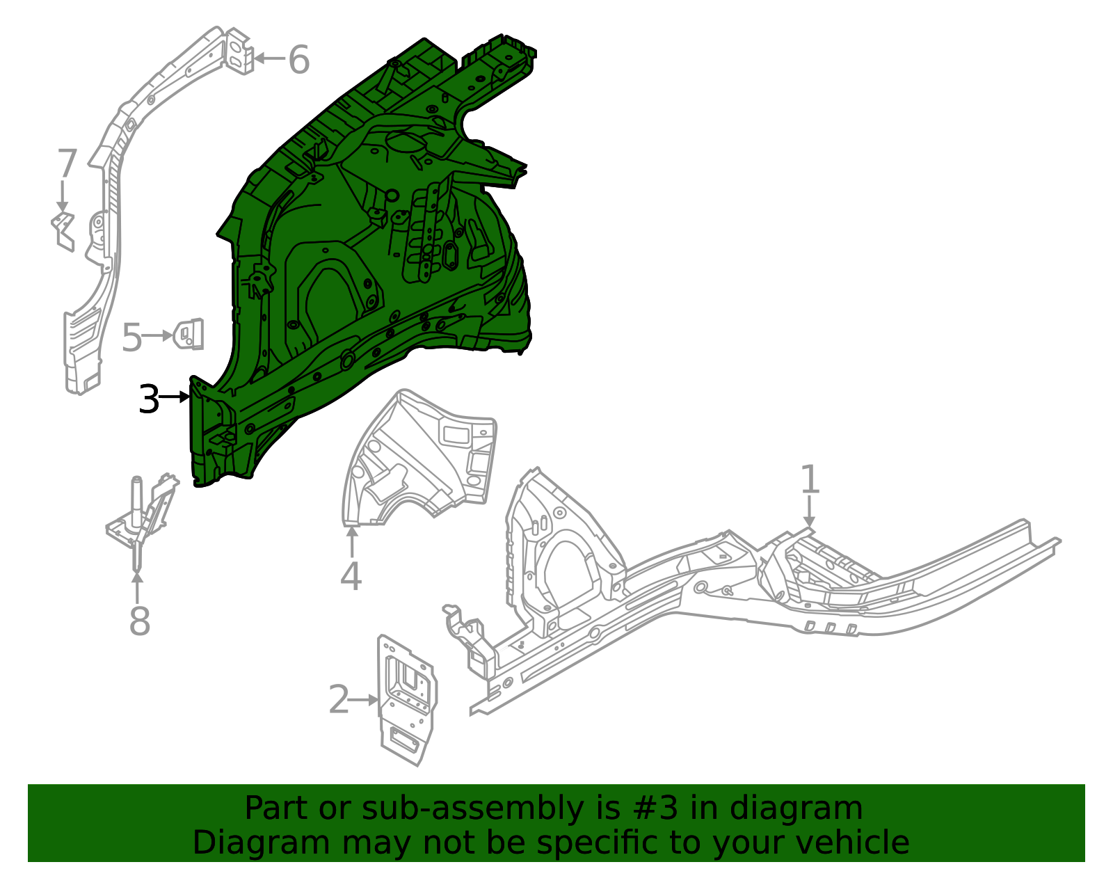 2021-2023 Kia Sorento Apron Assembly 64501-R5000 | QuirkParts
