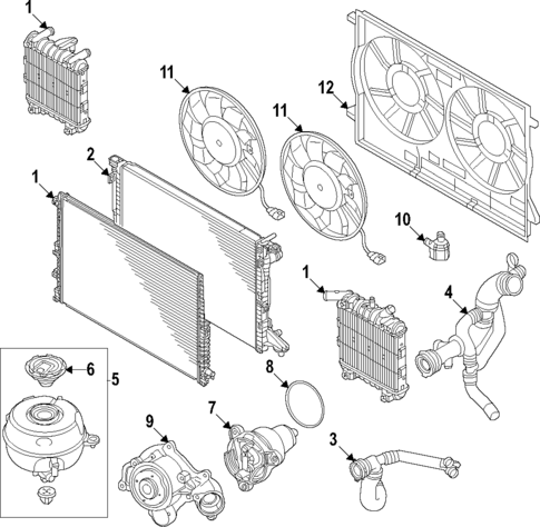 Cooling System for 2021 Audi A6 allroad #4