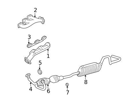 Exhaust Components for 1999 Mazda B4000 #0