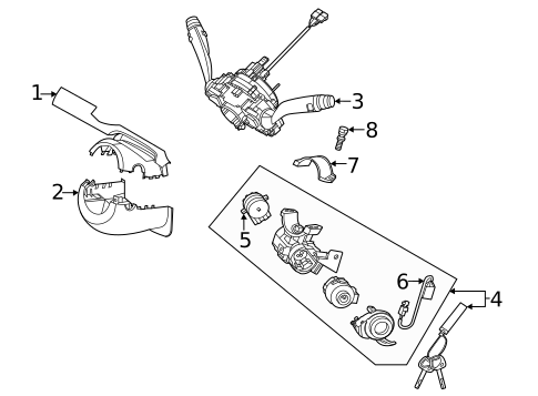 Shroud, Switches & Levers for 2022 Kia K5 #0