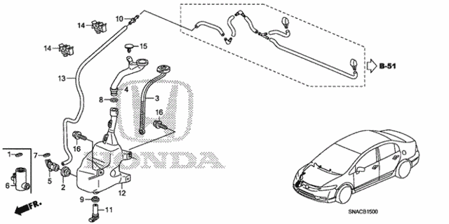 Windshield Washer for 2010 Honda Civic #0