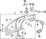 12483246 - Body: Uniside Assembly for Oldsmobile: Aurora Image