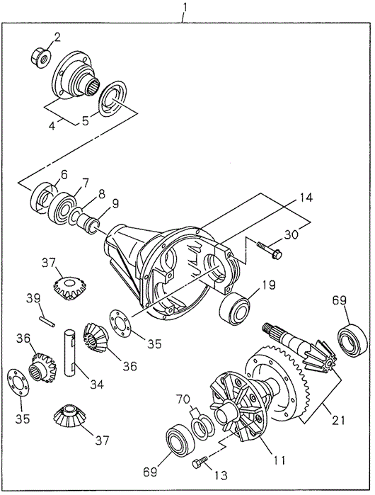 Front Final Drive for 1996 Acura SLX #0