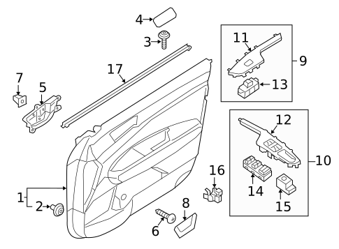 Interior Trim - Front Door for 2018 Kia Optima #0