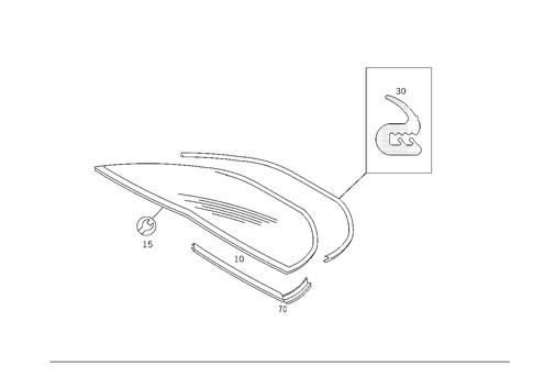 Rear Window for 2005 Mercedes-Benz CL 55 AMG&reg; #0