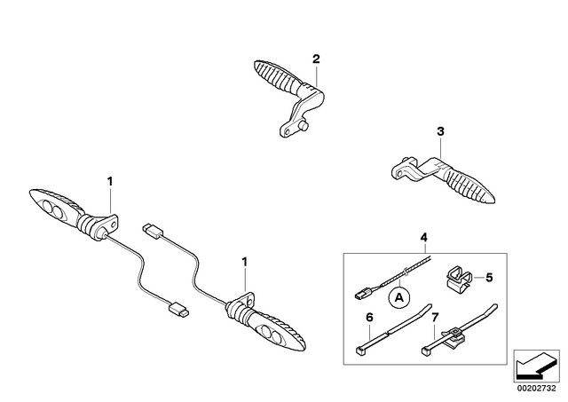 63238522502 - : Led Turn Signal, Rear Right for BMW-Motorrad Image