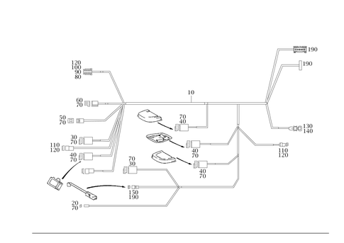 Cable Harness for Roof for 2003 Mercedes-Benz S55 AMG #0