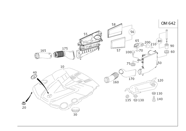 2105402181 - Chassis Sheet Metal/Air Intake: Coupling, Mechanical for Mercedes-Benz Image image