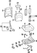 F7AZ5464416AAE - Body: Seat Back Cover for Ford: Crown Victoria | Mercury: Grand Marquis Image