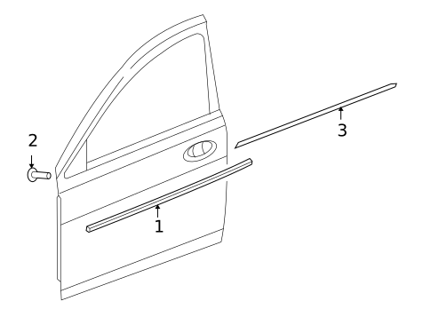 Exterior Trim - Door for 2010 Chrysler Sebring #0