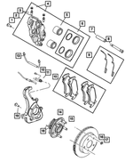 5143402AA - : Front Disc Brake Pad Kit for Mopar Image