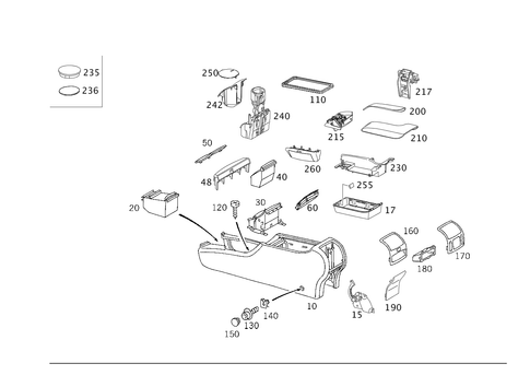 Housing with Tray for 2003 Mercedes-Benz S 55 AMG&reg; #0
