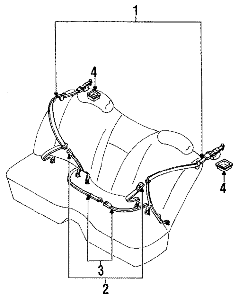 Rear Seat Belts for 1990 INFINITI Q45 #0