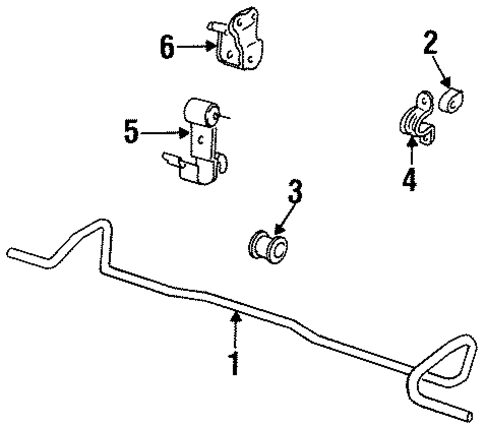 Stabilizer Bar & Components for 1996 Chevrolet Monte Carlo #0