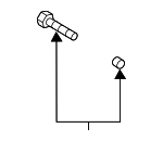 581621H000 - Brakes: Pin for Genesis: GV60 | Hyundai: Elantra, Elantra GT, Elantra N, Ioniq 5, Ioniq 6, Kona, Kona Electric, Kona N, Santa Fe, Sonata, Tucson, Veloster, Veloster N Image