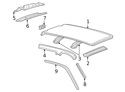 Roof & Components for 2001 Ford Expedition #0