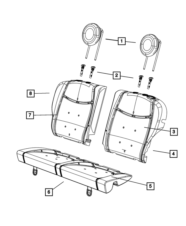 68164445AA - Interior Trim: Seat Back Foam for Mopar Image