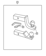 82401106 - Mopar Accessories - Component Parts: Trailer Tow Ball Kit for Dodge: Ram 1500, Ram 2500, Ram 3500 Image