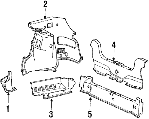 Interior Trim for 1990 Mitsubishi Mirage #2