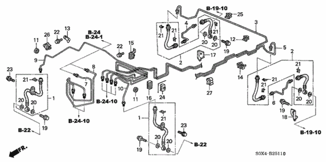 Brake Lines (ABS) ('02-) for 2004 Honda Odyssey #0