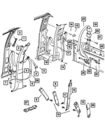 5KM591L8AA - : Front Outer Seat Belt, Left for Dodge: Ram 1500 Image