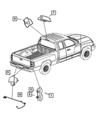 55077719AA - Electrical: License Lamp Wiring for Mopar Image